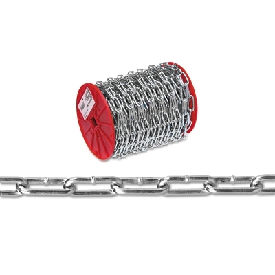 18340 2/0 STRAIGHT LINKCOIL CHAIN POLYCOATED